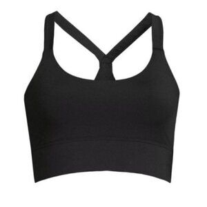 New Natori Impulse Racerback V Back Sports Bra Black Unpadded Athleisure XS